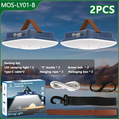 Lampe de Camping Solaire Rechargeable 80w avec Aimant et Fonction Zoom