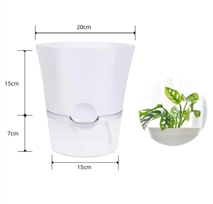 Pot De Plantes Avec Réservoir D' Eau - Pot De Fleurs Auto-Irrigant Pour Plantes D' Intérieur