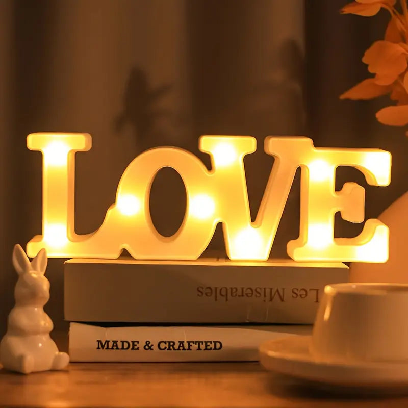 Les Lettres , Chiffres et Symboles Led - Décoration Lumineuse avec Lumière Blanche Chaude pour les Fêtes et les Pièces à Vivre