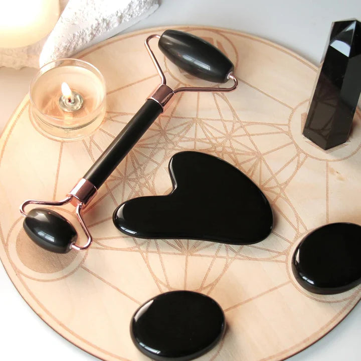 Instant Glow Gua Sha & Jade Roller Set | pour une Peau Éclatante et une Détente Naturelle