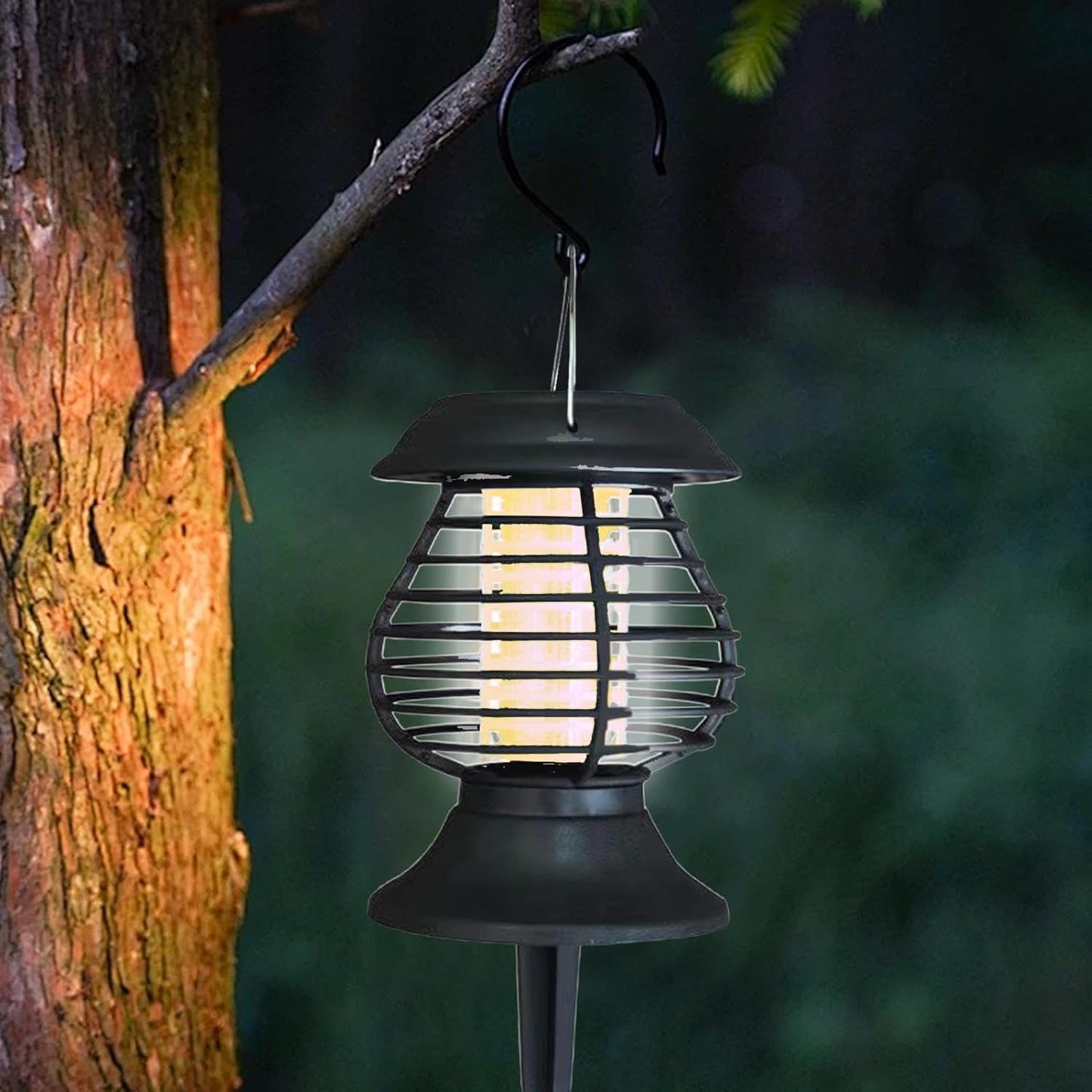 Lampe Solaire Anti-insectes avec Lumière Led - Lutte Efficace contre les Moustiques pour le Jardin