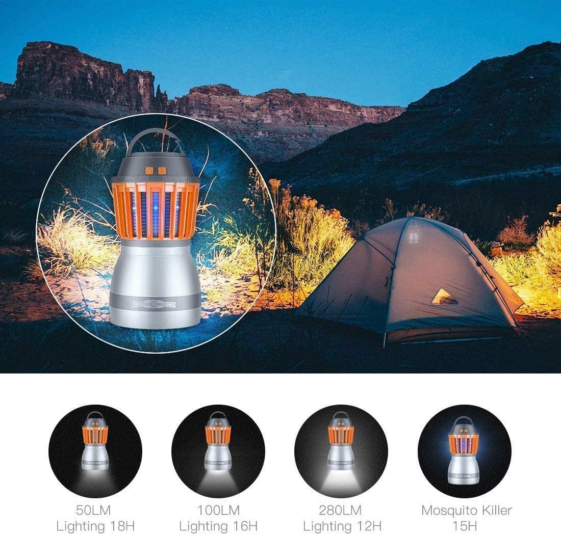 Lampe Solaire LED Anti-moustiques avec Lanterne Intégrée - Protection Efficace contre les Insectes et Éclairage pour le Jardin et le Camping