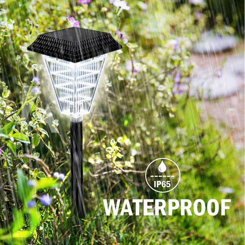 Lampes D' Allée Solaires à Led avec Effet de Lumière Cristalline - Éclairage Extérieur Étanche pour le Jardin et L' Allée
