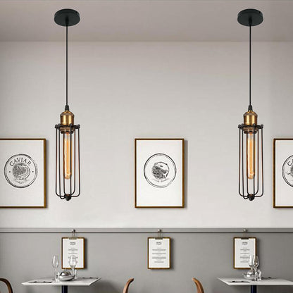 Lampe Suspendue Industrielle au Design Rétro - Lampe Suspendue Vintage avec Grille Métallique