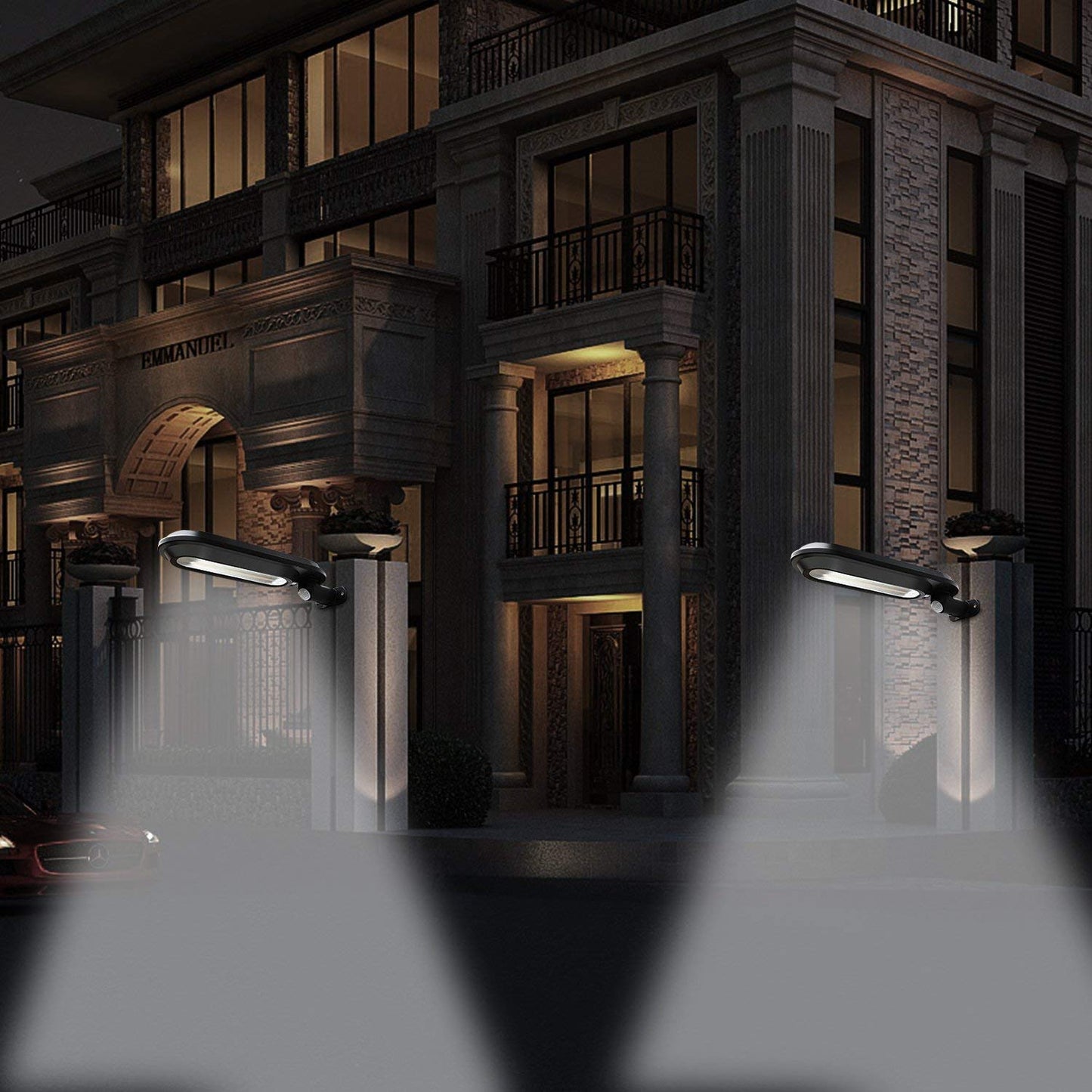 Applique Solaire Avec Détecteur De Mouvement - Éclairage Extérieur Led Pour Le Jardin Et La Terrasse