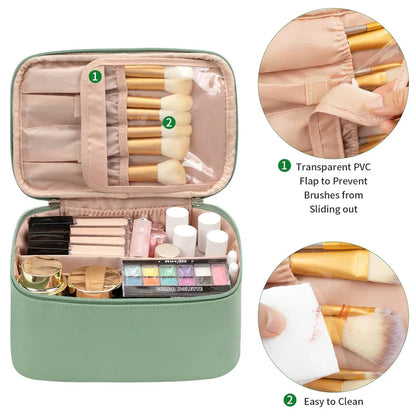 Organiseur de Maquillage Pratique pour les Voyages | avec Compartiments et Distributeurs