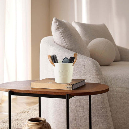 Pots De Plantes Décoratifs Avec Poignées En Cuir - Pots De Fleurs Pour La Maison Et Le Jardin