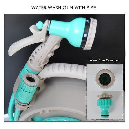 Enrouleur de Tuyau Pratique avec Buse de Pulvérisation - Chariot de Tuyau D' Arrosage Compact pour un Arrosage Facile