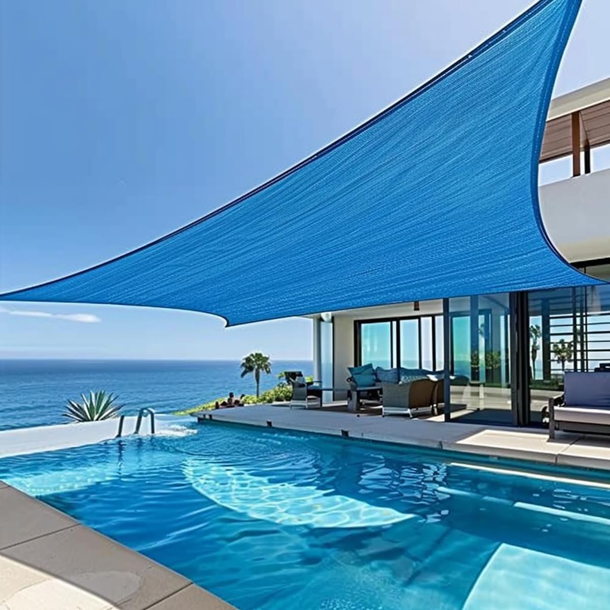 Voile D' Ombrage Rectangulaire - Voile D' Ombrage Résistante aux Uv avec Corde