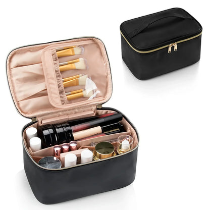 Organiseur de Maquillage Pratique pour les Voyages | avec Compartiments et Distributeurs