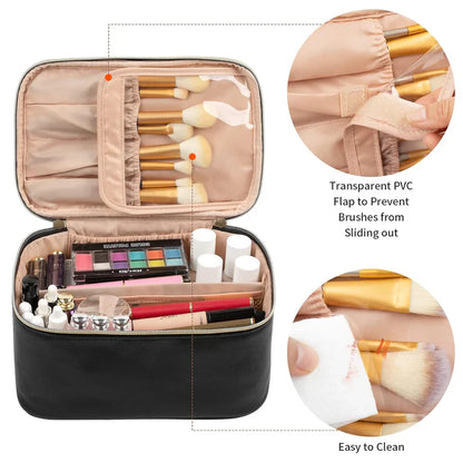 Organiseur de Maquillage Pratique pour les Voyages | avec Compartiments et Distributeurs
