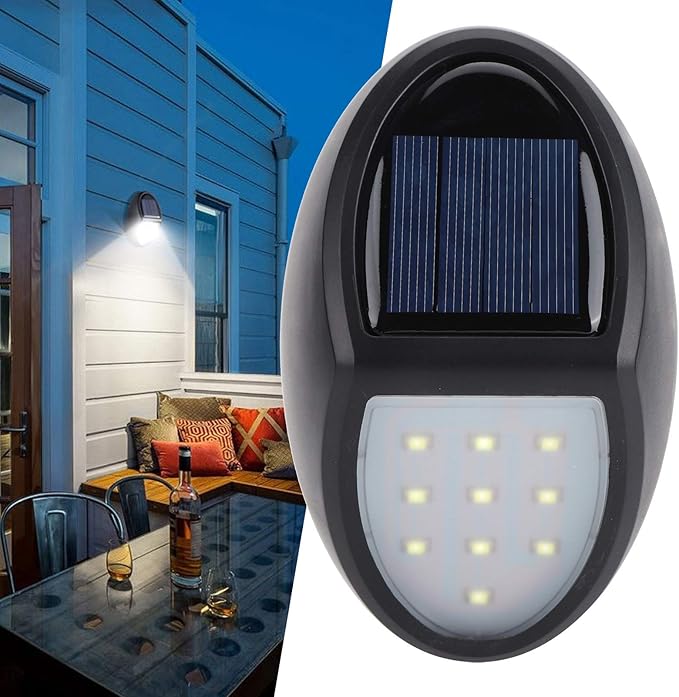 Lampe Murale Solaire à LED pour L' Extérieur - Résistante aux Intempéries , Économe en Énergie et avec Détecteur de Mouvement