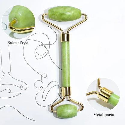 Instant Glow Gua Sha & Jade Roller Set | pour une Peau Éclatante et une Détente Naturelle