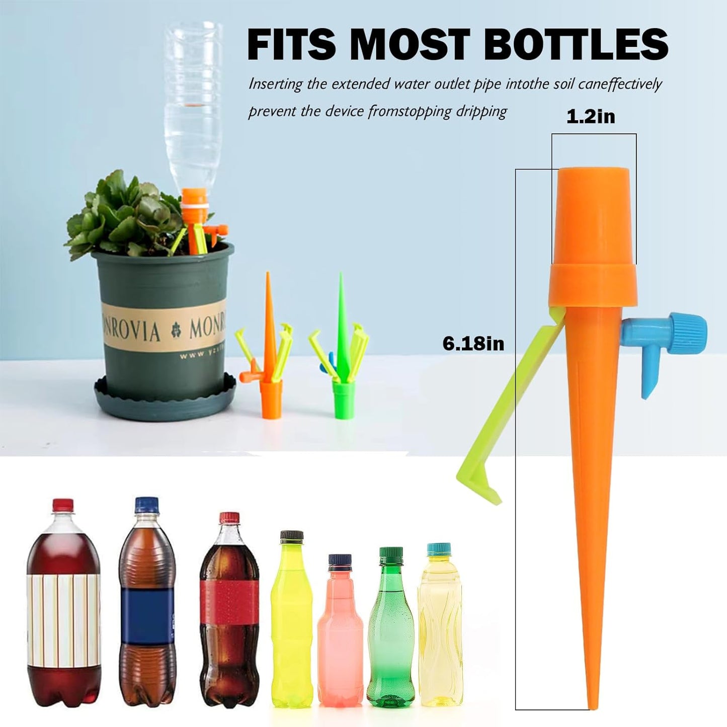 Pioche D' Arrosage Automatique Pour Les Plantes - Avec Adaptateur Pour Bouteille