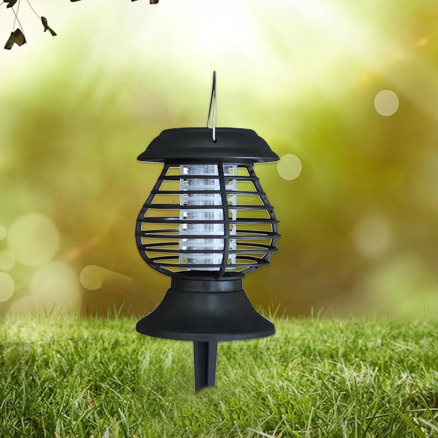 Lampe Solaire Anti-insectes avec Lumière Led - Lutte Efficace contre les Moustiques pour le Jardin