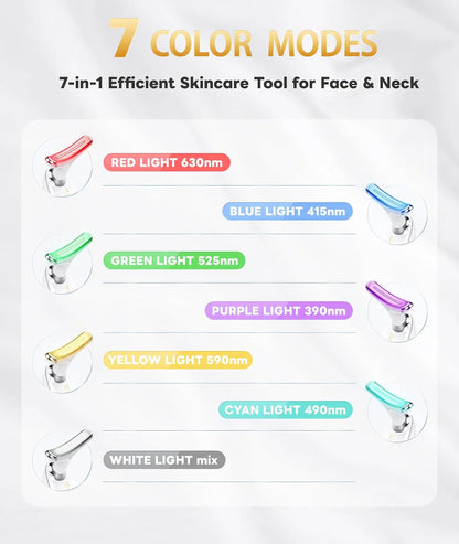 Radiantglow Masque Facial à Led 7 Couleurs