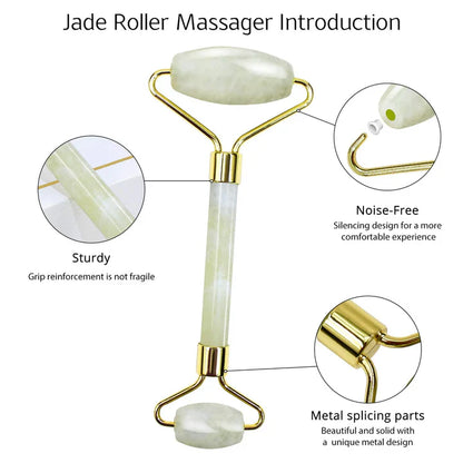Instant Glow Gua Sha & Jade Roller Set | pour une Peau Éclatante et une Détente Naturelle