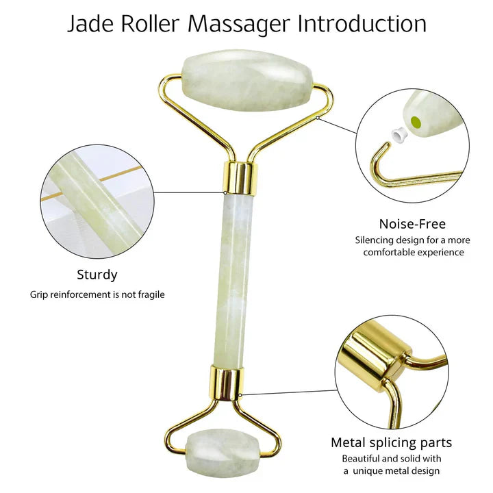 Instant Glow Gua Sha & Jade Roller Set | pour une Peau Éclatante et une Détente Naturelle
