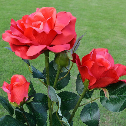 Lampes À Roses À Énergie Solaire - Fiches De Jardin Avec Panneau Solaire Pour Éclairage Décoratif