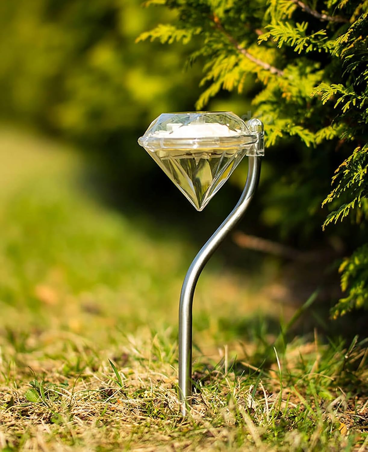 Lampes Solaires de Jardin en Forme de Diamant - Lampes LED pour L' Extérieur pour la Décoration et L' Éclairage