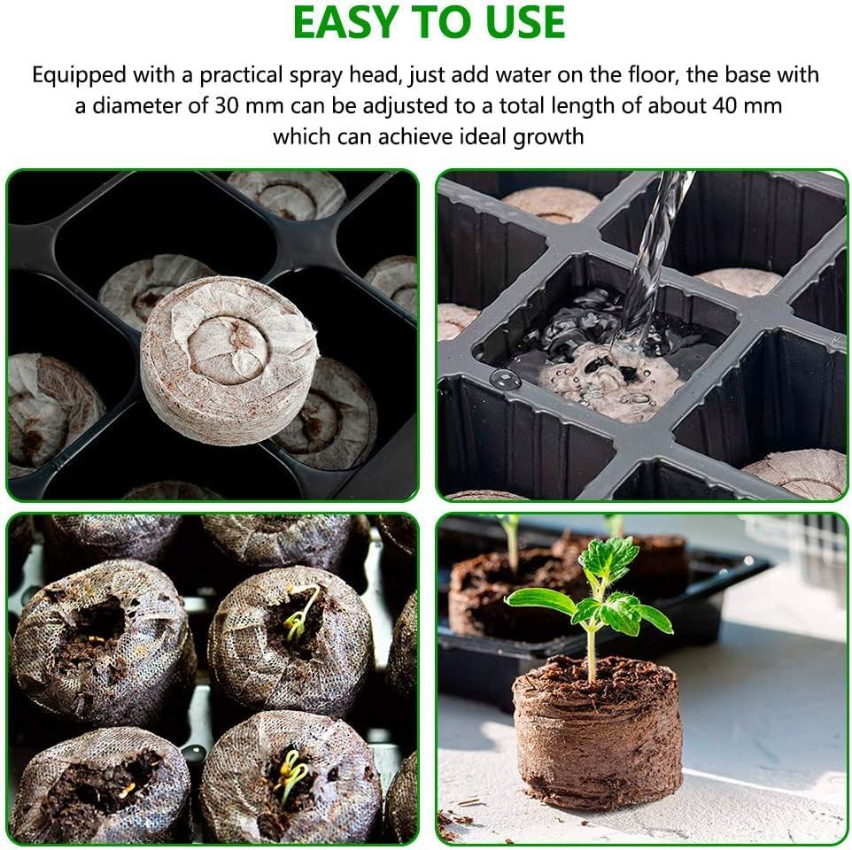 Pellets de Culture en Fibre de Coco et Tourbe - Starter pour Plantation de Graines