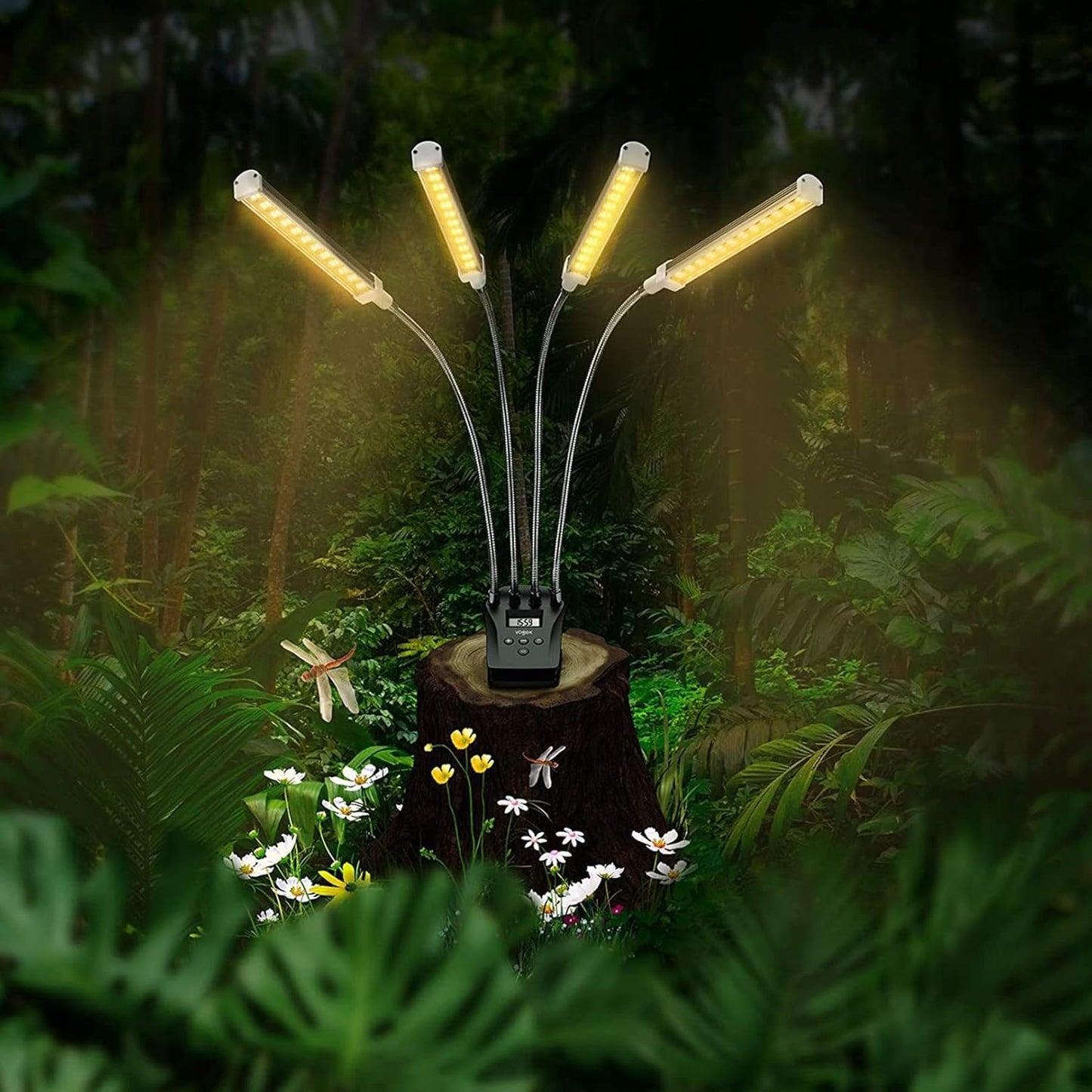 Lumière De Croissance Des Plantes Avec 4 Bras Flexibles Et Fonction De Gradation Pour Les Jardins D' Intérieur