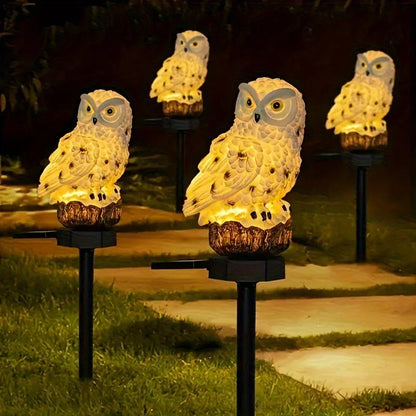 Lampe Solaire de Jardin Hibou - Lampe D' Extérieur à Led pour le Jardin , la Terrasse et le Balcon , Résistante aux Intempéries