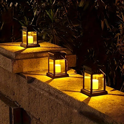 Lanterne Solaire à Led avec Fil Lumineux et Clip de Suspension - Eclairage de Jardin Étanche pour Terrasse et Balcon