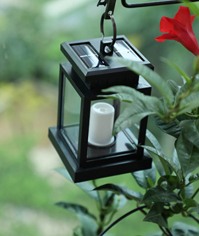 Lanterne Solaire à Led avec Fil Lumineux et Clip de Suspension - Eclairage de Jardin Étanche pour Terrasse et Balcon