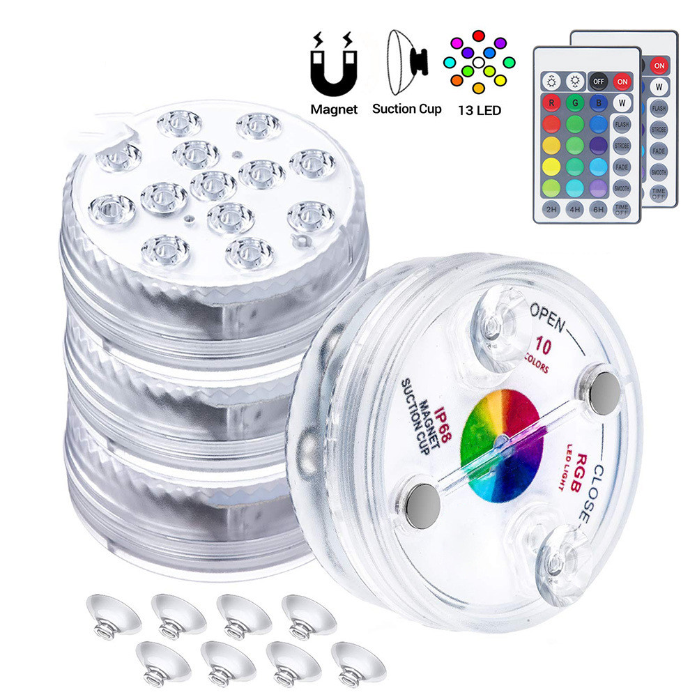 Lumière Led Sous-marine avec Télécommande - Éclairage de Piscine Multicolore Rgb pour Salles de Bain et Bassins