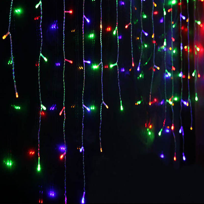 Ciel Étoilé LED Glaçons Guirlande Lumineuse - Rideaux Lumineux Décoratifs pour Noël et le Jardin
