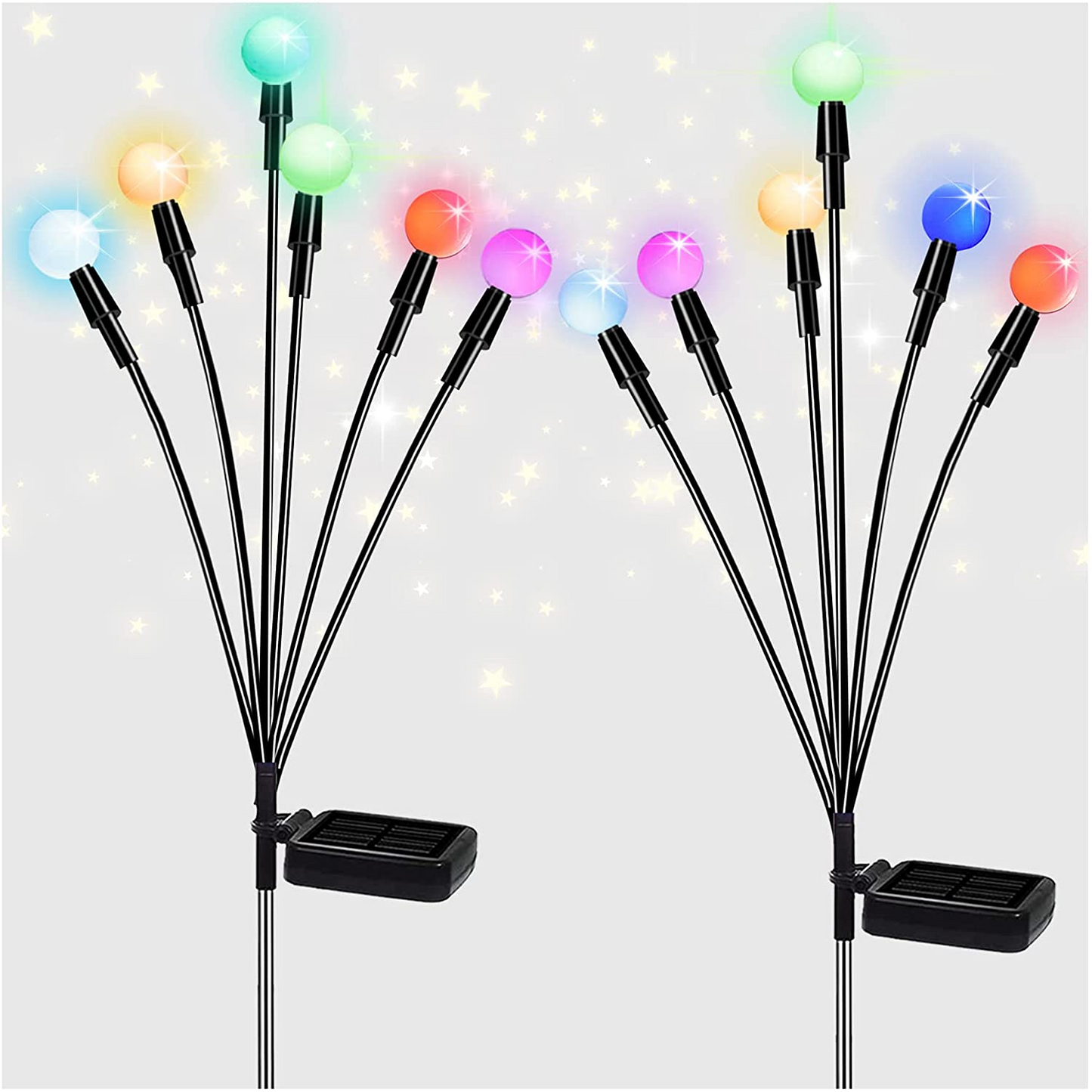 Lumière de Jardin Solaire Led avec Boules Lumineuses Flexibles - Lumière Décorative Étanche pour Parterres et Allées