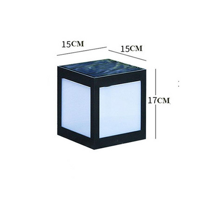 Lanterne Solaire de Jardin à Led au Design Carré - Éclairage Extérieur Décoratif pour les Allées et la Terrasse