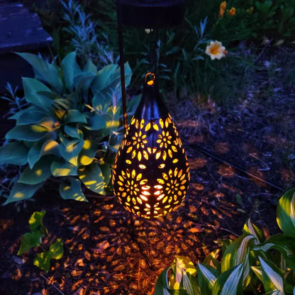 Lampe de Jardin Fleurie , Alimentée au Soleil et Résistante aux Intempéries - pour un Éclairage Extérieur Élégant