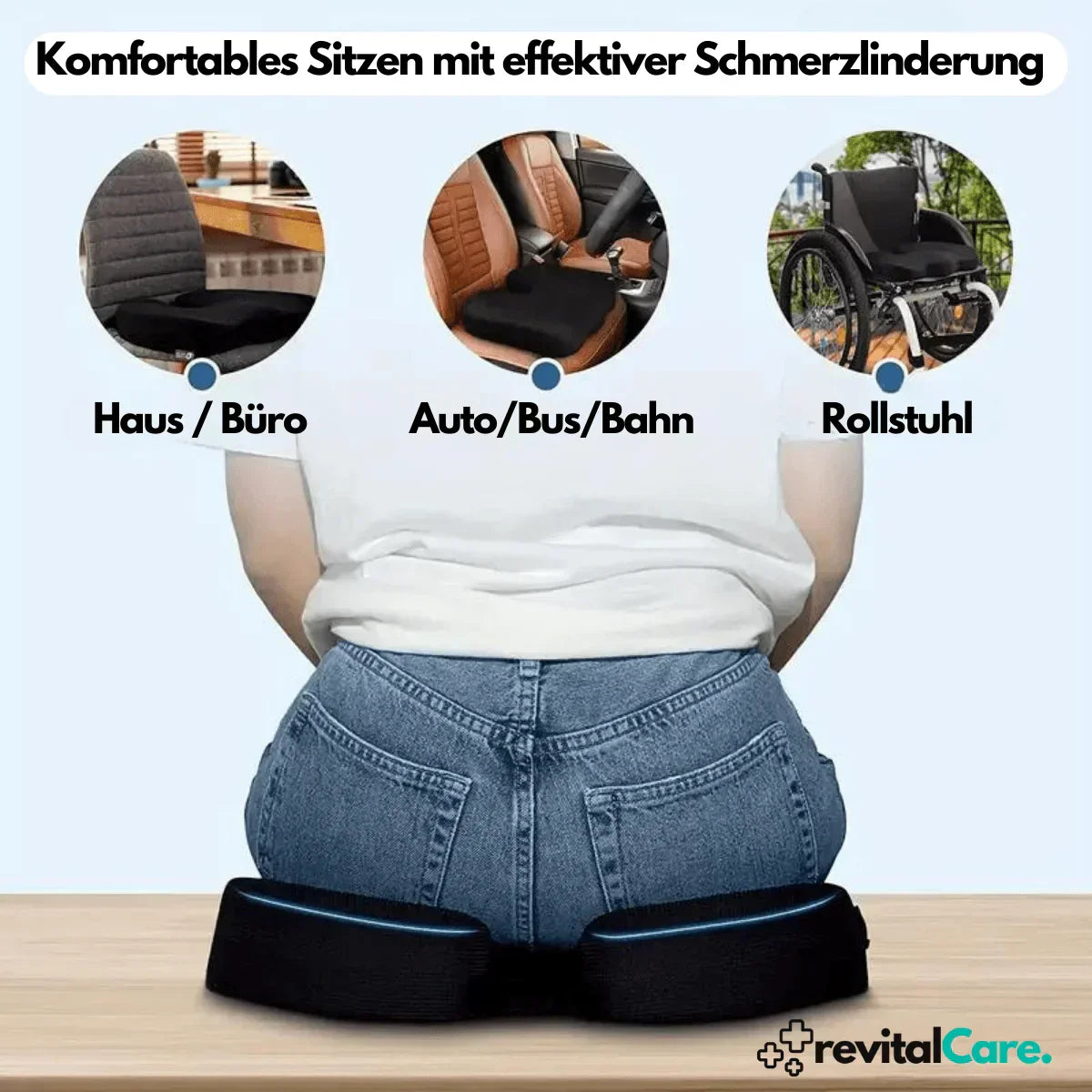 Coussin D' Assise Ergonomique 4d Confort avec Soutien Orthopédique