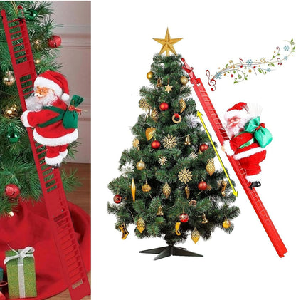 Père Noël Grimpant avec Échelle