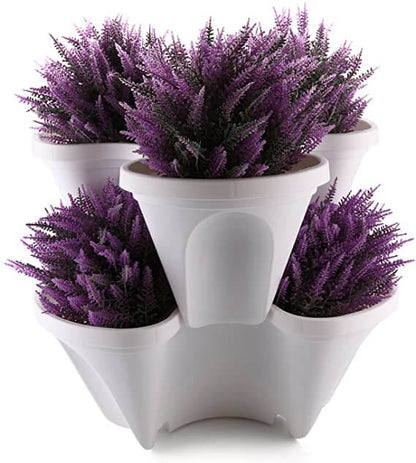 Pots de Plantes Empilables Peu Encombrants - Système de Plantation Vertical sur Roulettes