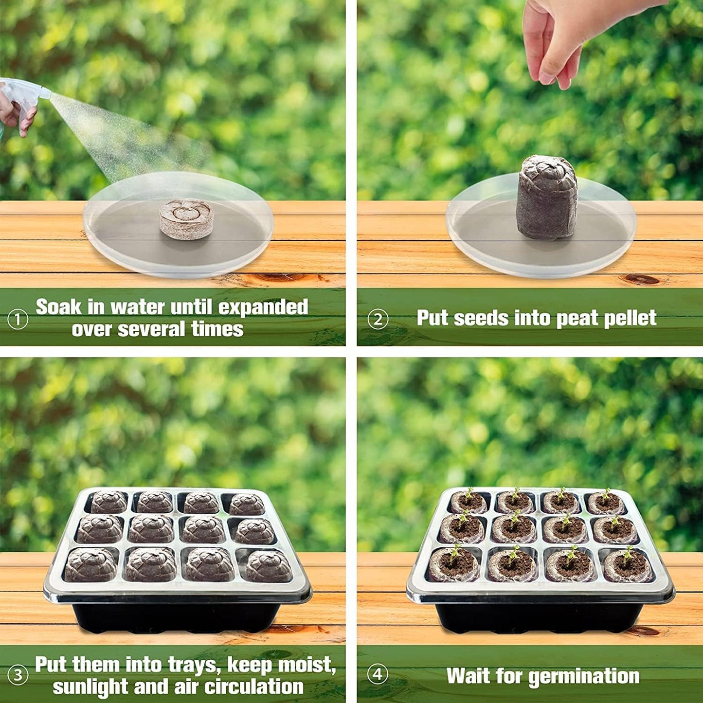 Pellets de Culture en Fibre de Coco et Tourbe - Starter pour Plantation de Graines