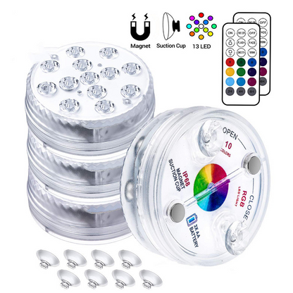 Lumière Led Sous-marine avec Télécommande - Éclairage de Piscine Multicolore Rgb pour Salles de Bain et Bassins