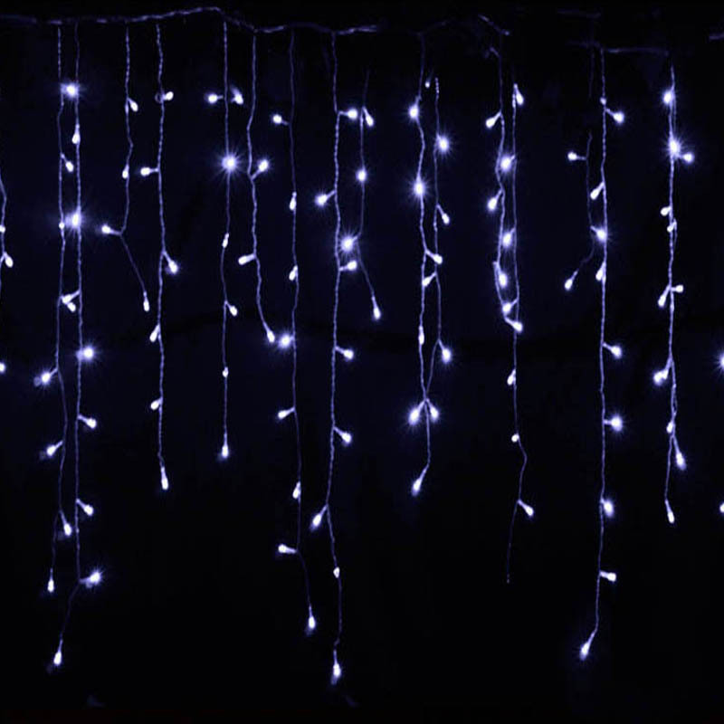 Ciel Étoilé LED Glaçons Guirlande Lumineuse - Rideaux Lumineux Décoratifs pour Noël et le Jardin