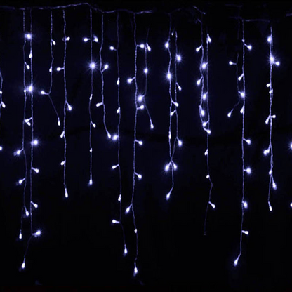 Ciel Étoilé LED Glaçons Guirlande Lumineuse - Rideaux Lumineux Décoratifs pour Noël et le Jardin