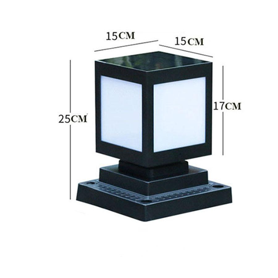 Lanterne Solaire de Jardin à Led au Design Carré - Éclairage Extérieur Décoratif pour les Allées et la Terrasse
