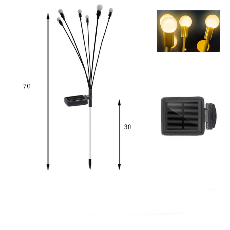 Lumière de Jardin Solaire Led avec Boules Lumineuses Flexibles - Lumière Décorative Étanche pour Parterres et Allées