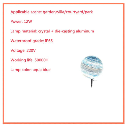 Lampe Solaire Pour Pelouse - Lampe D' Extérieur À LED En Forme De Boule , Résistante Aux Intempéries , Pour Jardin Et Terrasse