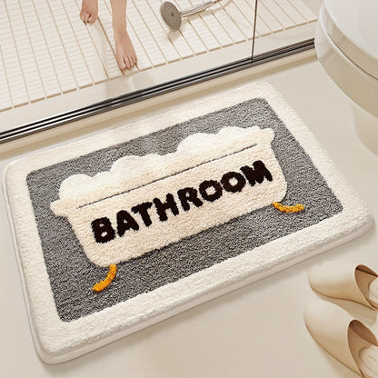 Tapis de Bain Doux et Antidérapant avec une Grande Capacité D' Absorption