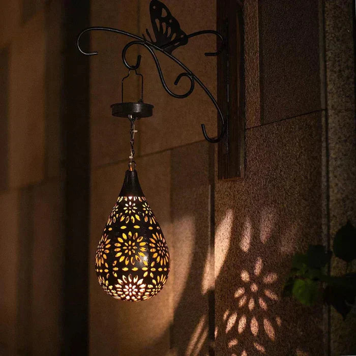 Lampe de Jardin Fleurie , Alimentée au Soleil et Résistante aux Intempéries - pour un Éclairage Extérieur Élégant