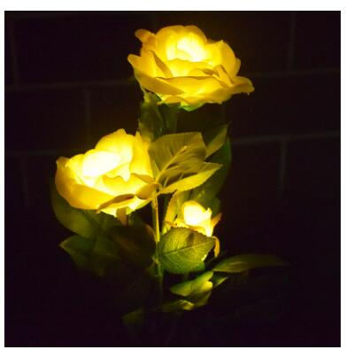 Lampes À Roses À Énergie Solaire - Fiches De Jardin Avec Panneau Solaire Pour Éclairage Décoratif