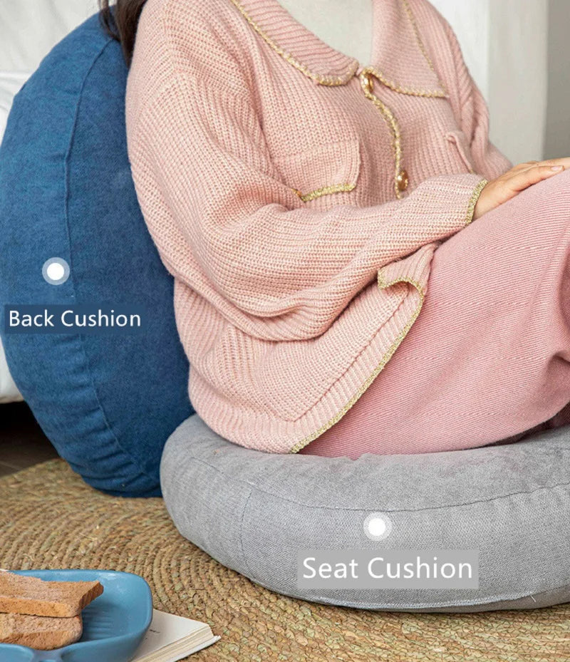 Coussin Rond de Méditation et de Yoga - Coussin de Sol Confortable pour la Détente & le Confort
