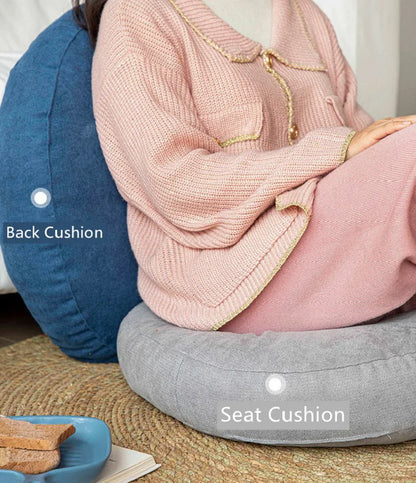 Coussin Rond de Méditation et de Yoga - Coussin de Sol Confortable pour la Détente & le Confort