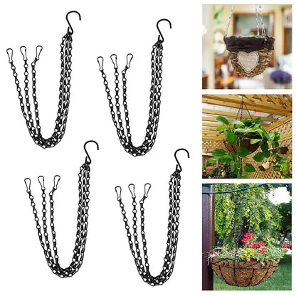 Suspension de Plantes Stable avec Chaînes - Suspension Robuste pour Pots de Fleurs et Plantes de Jardin